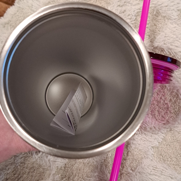 Starbucks 2022 Scalloped Petunia Metallic Stainless Steel Cold Tumbler - Picture 4 of 5